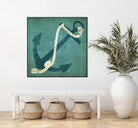 Nautical Anchor Blue by Ryan Fowler on GIANT ART - white nautical
