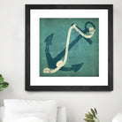 Nautical Anchor Blue by Ryan Fowler on GIANT ART - white nautical