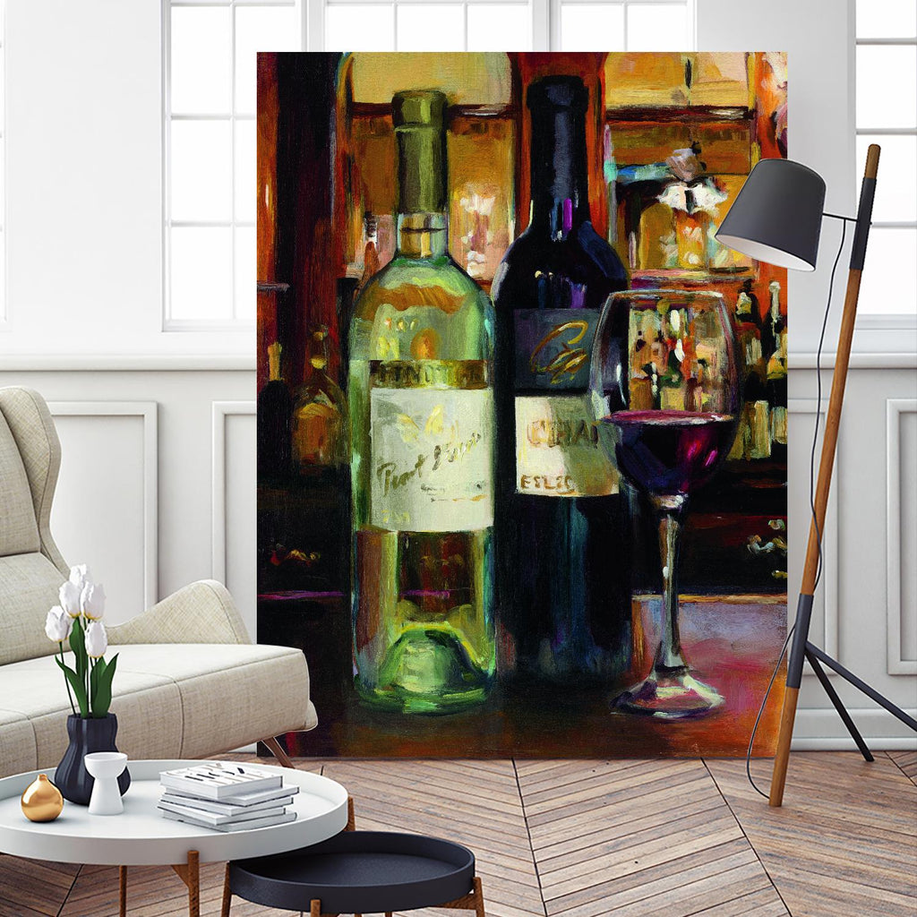 Une réflexion sur le vin II par Marilyn Hageman sur GIANT ART - jaune fruit-aliment-boisson