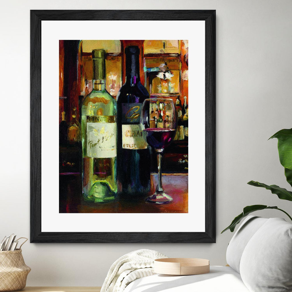 A Reflection of Wine II by Marilyn Hageman on GIANT ART - yellow fruit-food-drink