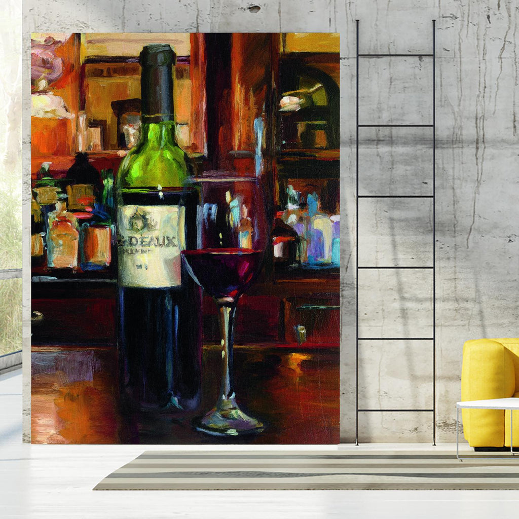 A Reflection of Wine III by Marilyn Hageman on GIANT ART - yellow fruit-food-drink