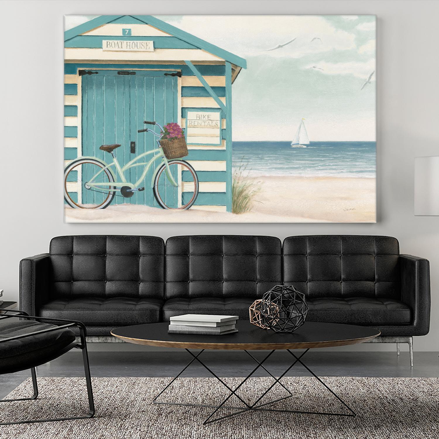 Beach Cruiser I by James Wiens on GIANT ART - beige nautical
