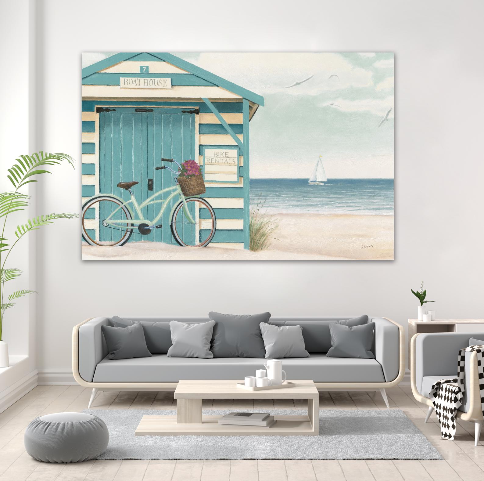 Beach Cruiser I by James Wiens on GIANT ART - beige nautical