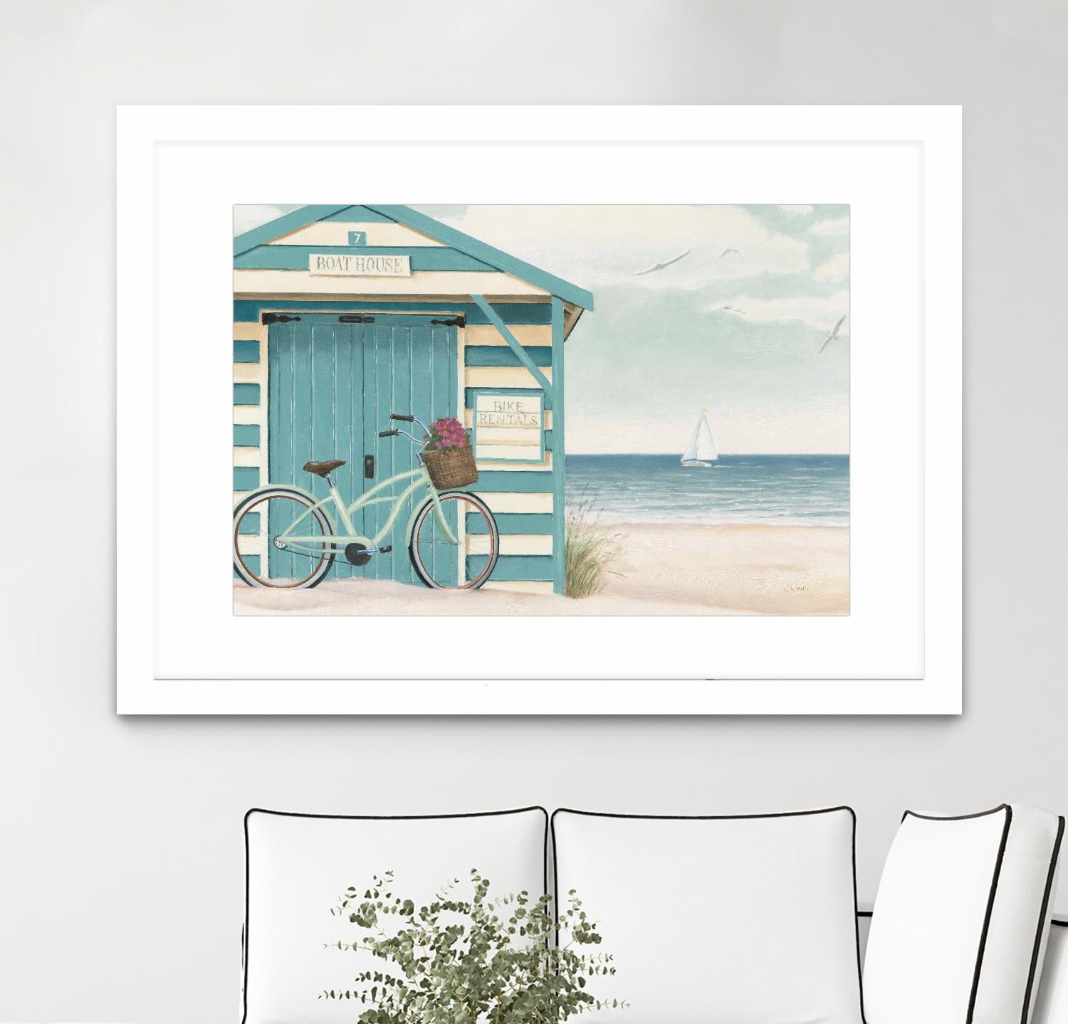 Beach Cruiser I by James Wiens on GIANT ART - blue costal canadien