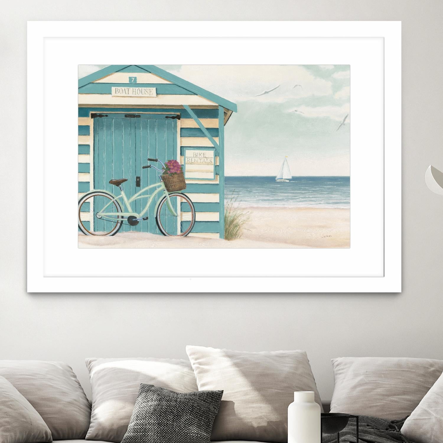 Beach Cruiser I by James Wiens on GIANT ART - blue costal canadien