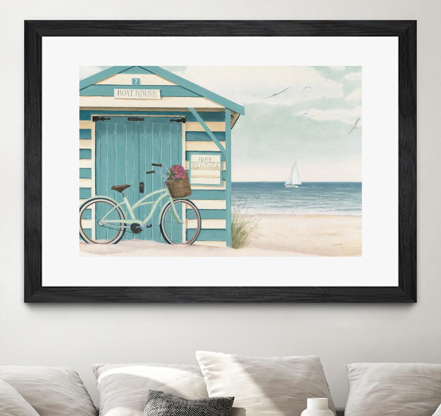 Beach Cruiser I by James Wiens on GIANT ART - blue costal canadien