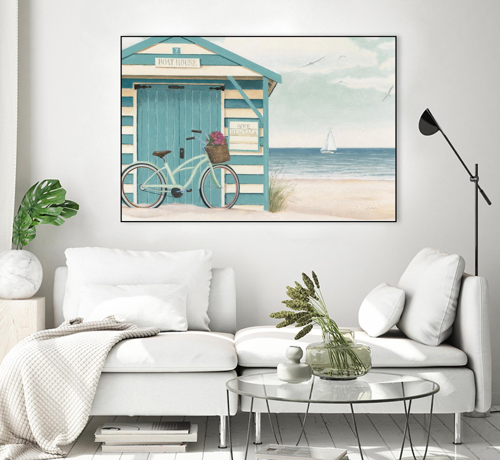 Beach Cruiser I by James Wiens on GIANT ART - beige nautical