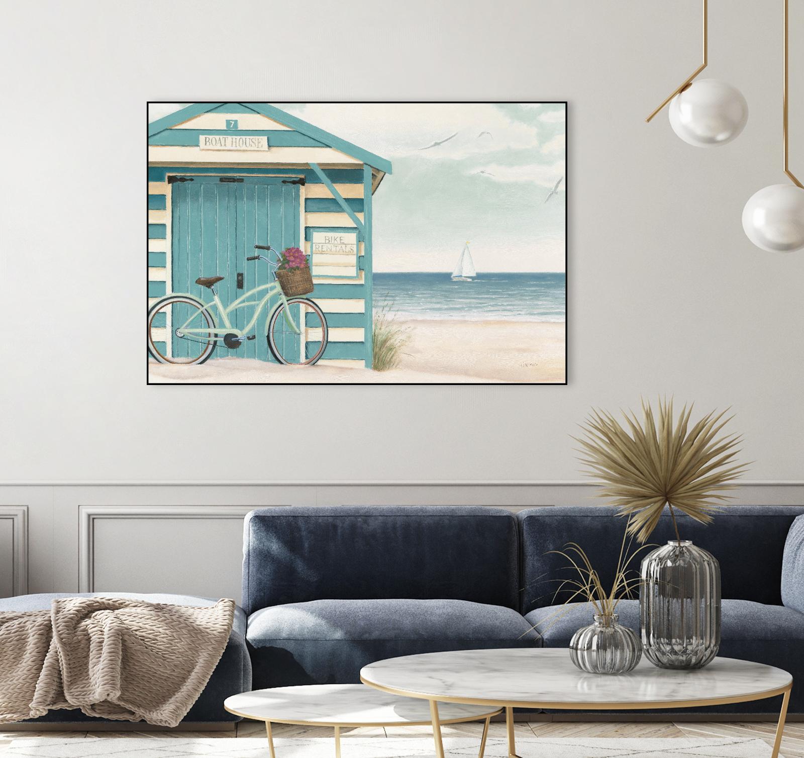 Beach Cruiser I by James Wiens on GIANT ART - beige nautical