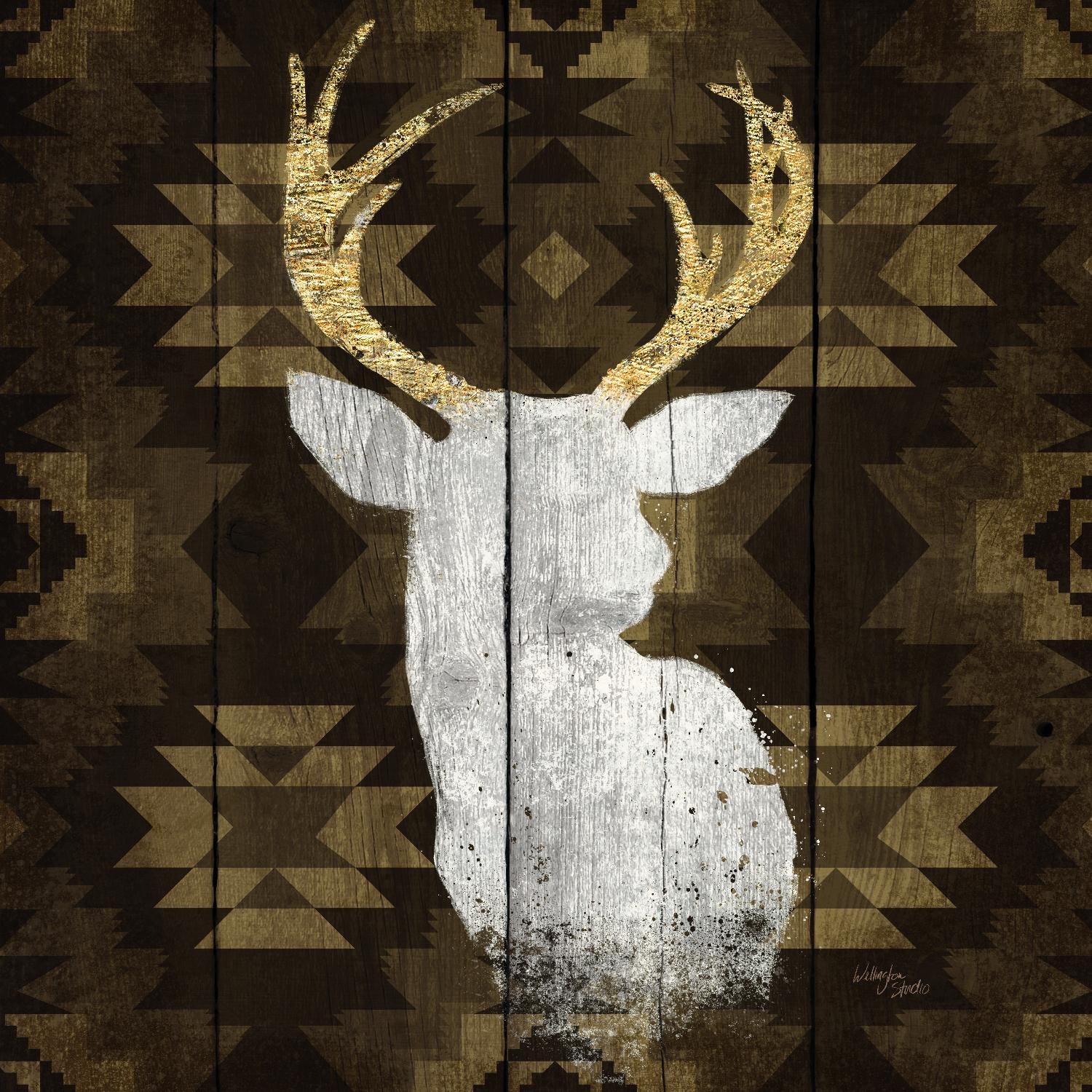 Precious Antlers II by Wellington Studio on GIANT ART - beige country look