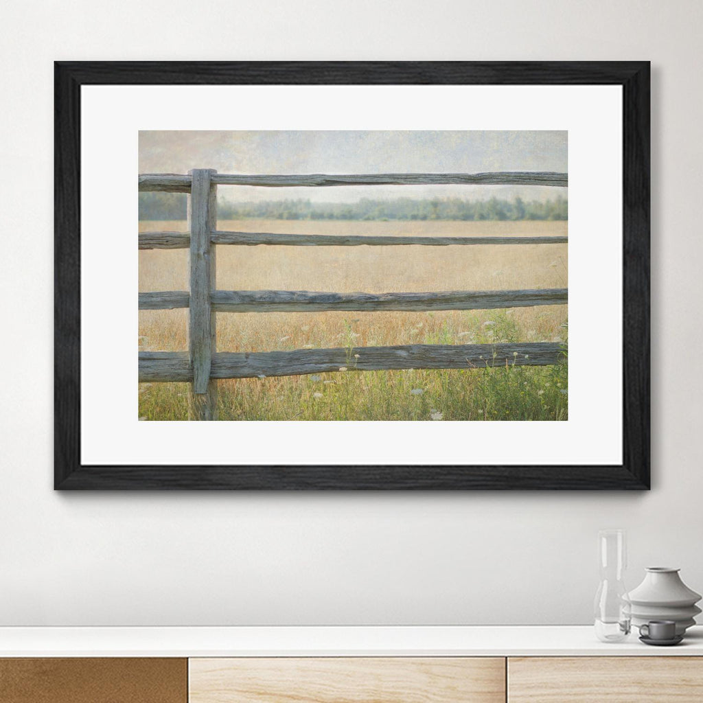 Edge of the Field by Elizabeth Urquhart on GIANT ART - grey landscape