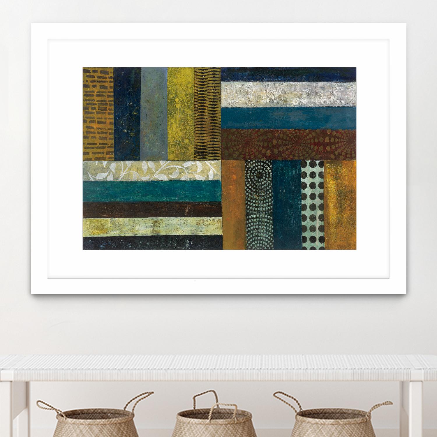 Juxtapose II by Cheryl Warrick on GIANT ART - blue shapes