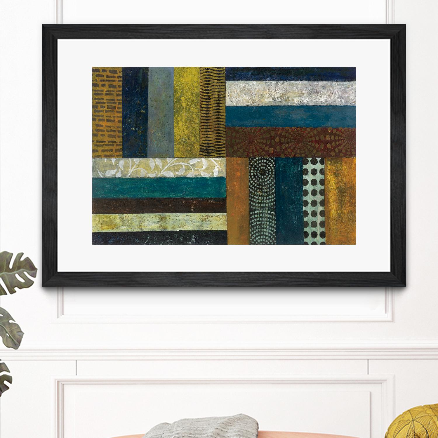 Juxtapose II by Cheryl Warrick on GIANT ART - blue shapes