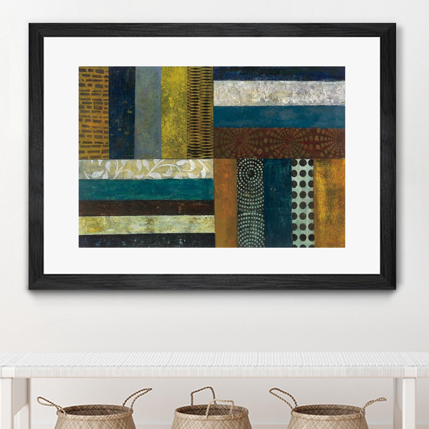 Juxtapose II by Cheryl Warrick on GIANT ART - blue shapes