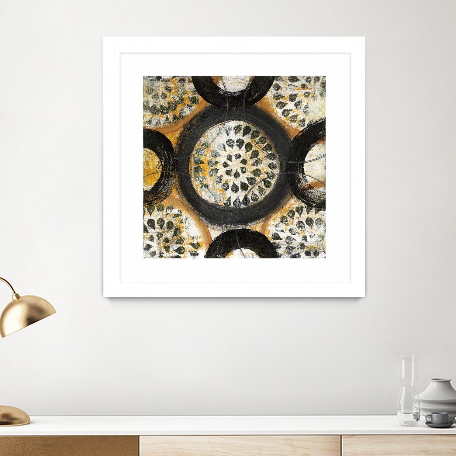 Inner Layer I by Cheryl Warrick on GIANT ART - yellow abstract