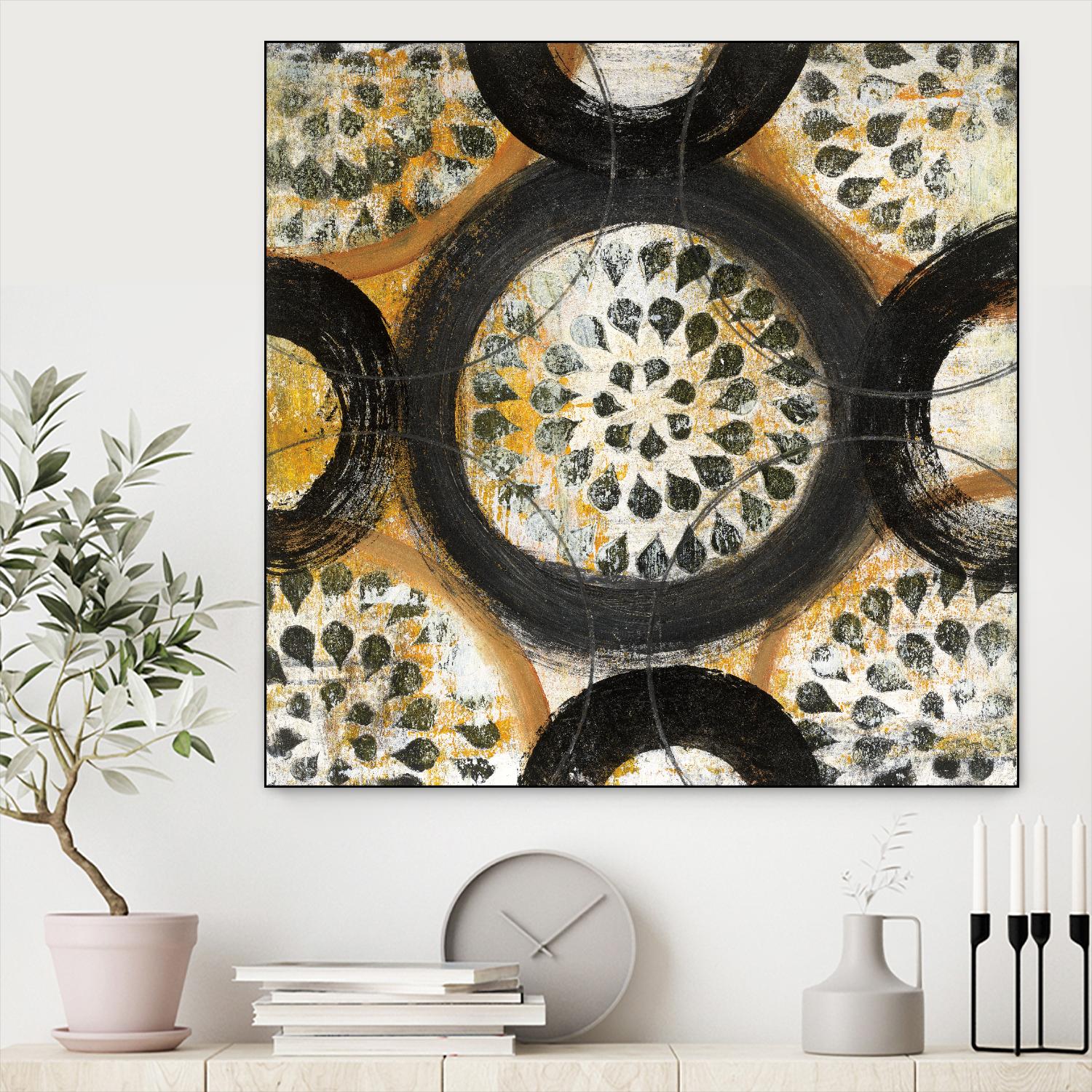 Inner Layer I by Cheryl Warrick on GIANT ART - yellow abstract