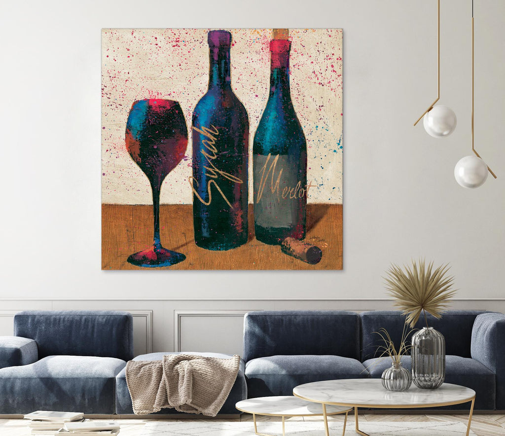 Wine Splash Light II by Wellington Studio on GIANT ART - blue fruit-food-drink