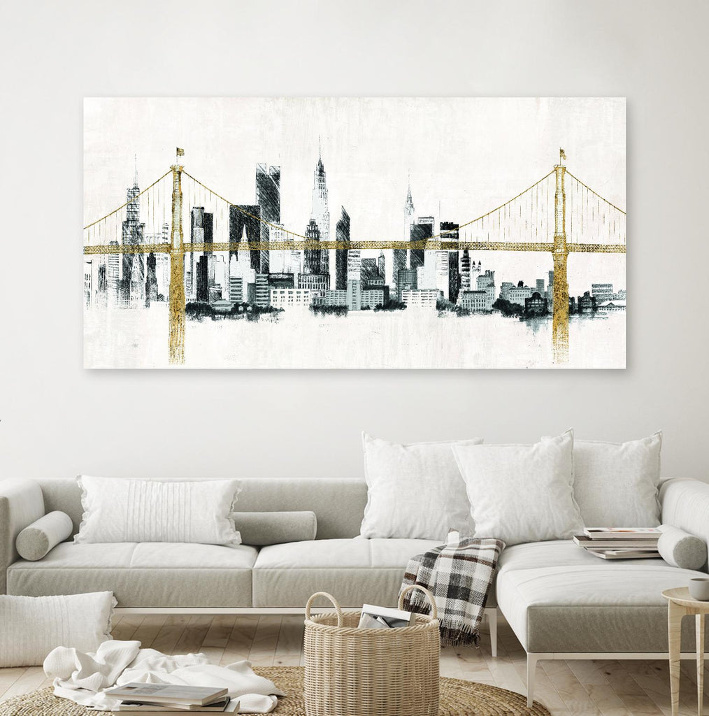 Bridge and Skyline by Avery Tillmon on GIANT ART - black city scene