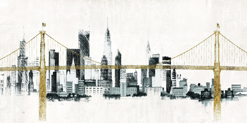 Bridge and Skyline by Avery Tillmon on GIANT ART - black city scene