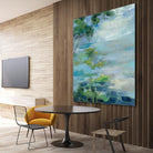 Lily Pond I by Silvia Vassileva on GIANT ART - blue landscape