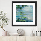 Lily Pond I by Silvia Vassileva on GIANT ART - blue landscape