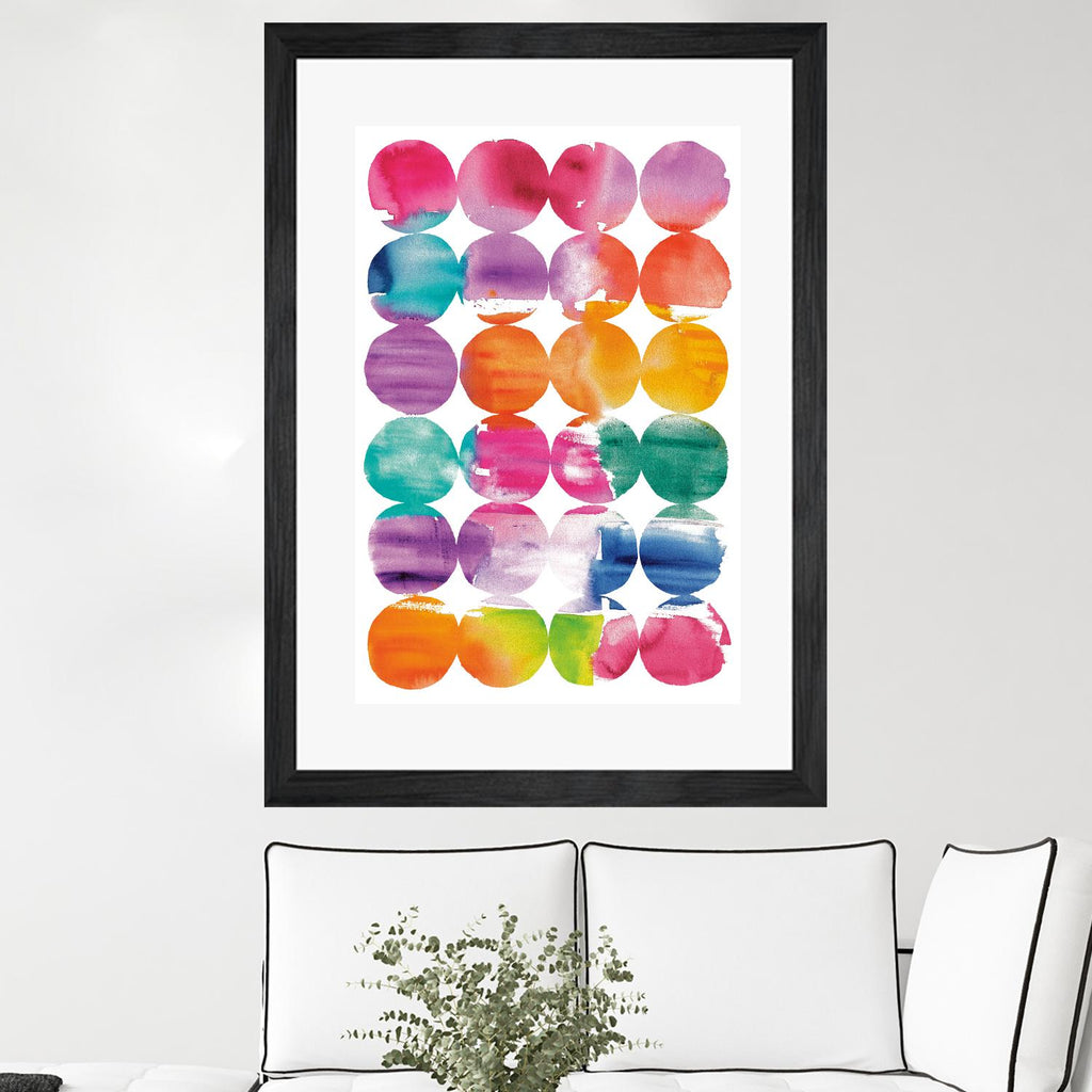 Spring Dots by Elyse DeNeige on GIANT ART - orange abstract
