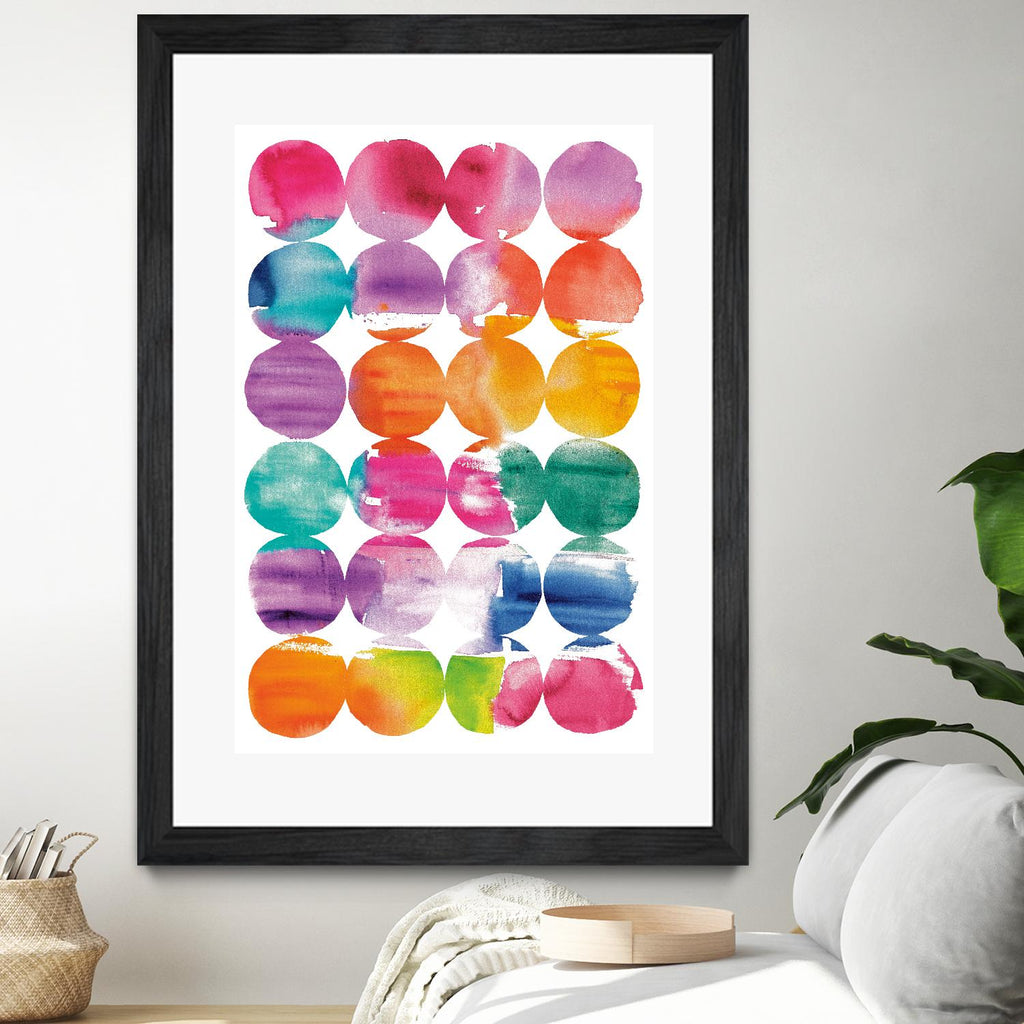 Spring Dots by Elyse DeNeige on GIANT ART - orange abstract