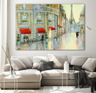 Touring Paris Couple by Julia Purinton on GIANT ART - beige everyday life