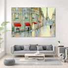 Touring Paris Couple by Julia Purinton on GIANT ART - beige everyday life