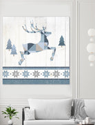 Nordic Geo Lodge Deer III by Portfolio on GIANT ART - white country look