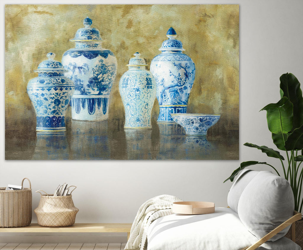 Ginger Jar Still Life 2 by Danhui Nai on GIANT ART - blue pot - dish