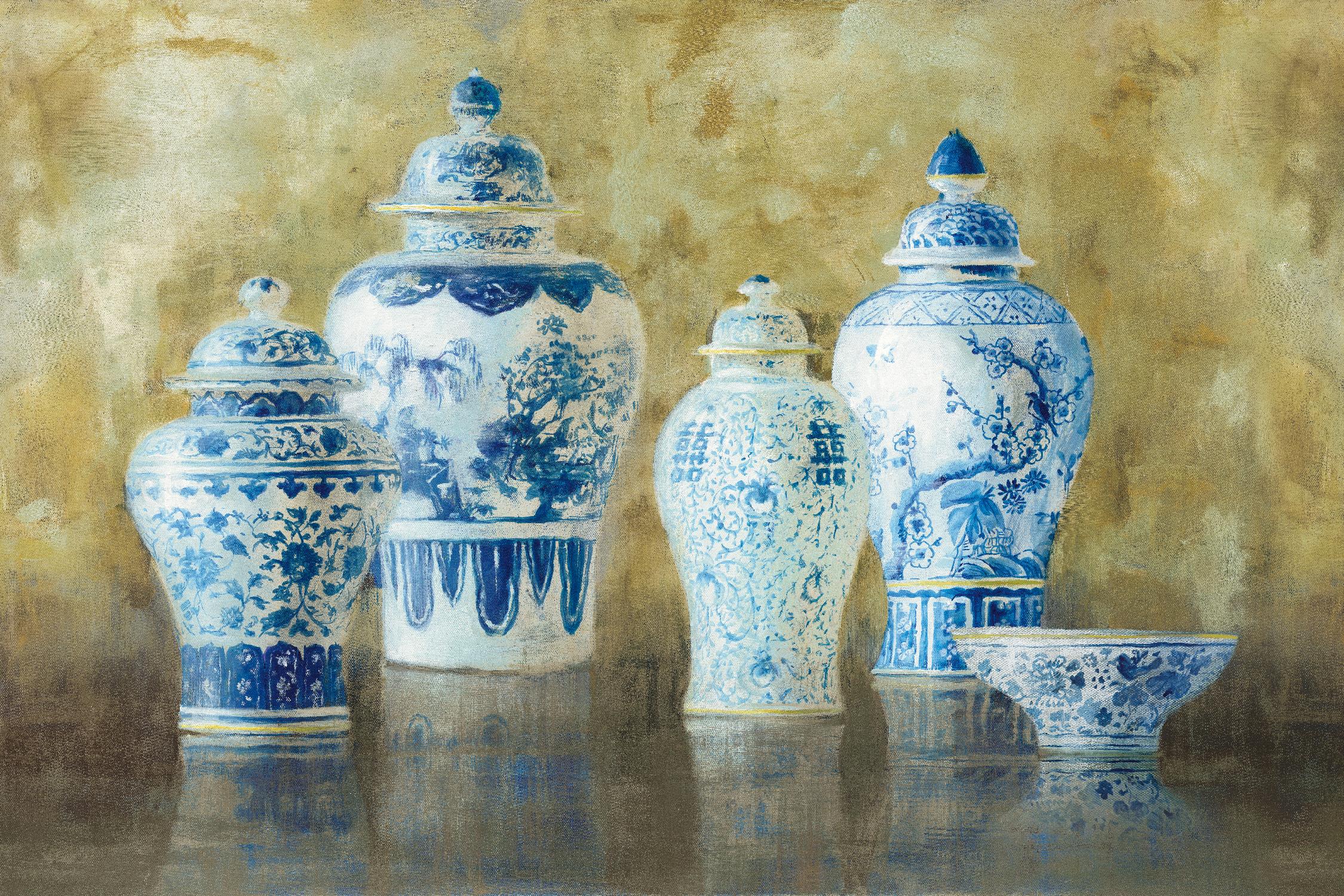 Ginger Jar Still Life 2 by Danhui Nai on GIANT ART - blue pot - dish