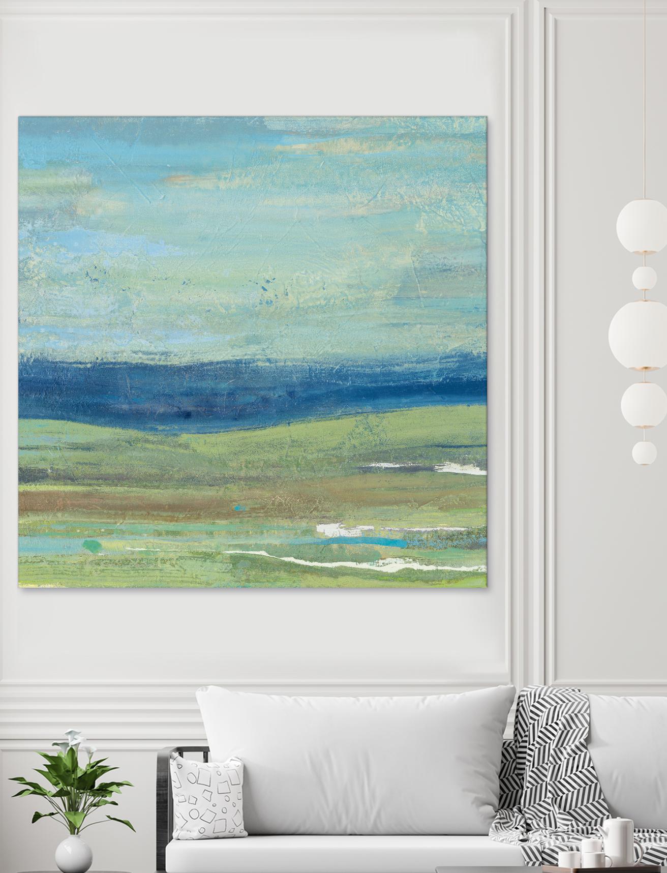 Azure Wave by Albena Hristova on GIANT ART - green sea scene