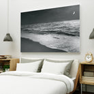 Moonrise Beach Black and White by Sue Schlabach on GIANT ART - white sea scene