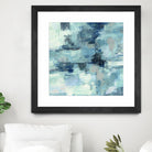 In the Clouds Indigo and Gray Crop by Silvia Vassileva on GIANT ART - white abstract