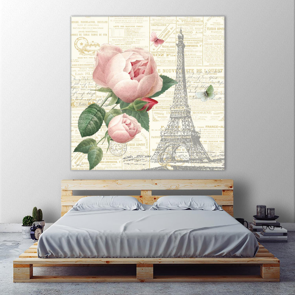 Roses in Paris IV by Katie Pertiet on GIANT ART - beige floral