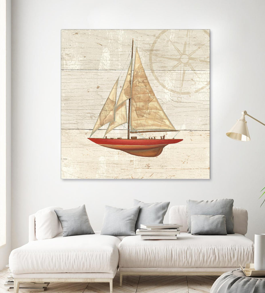 Nautique II by James Wiens on GIANT ART - beige nautical