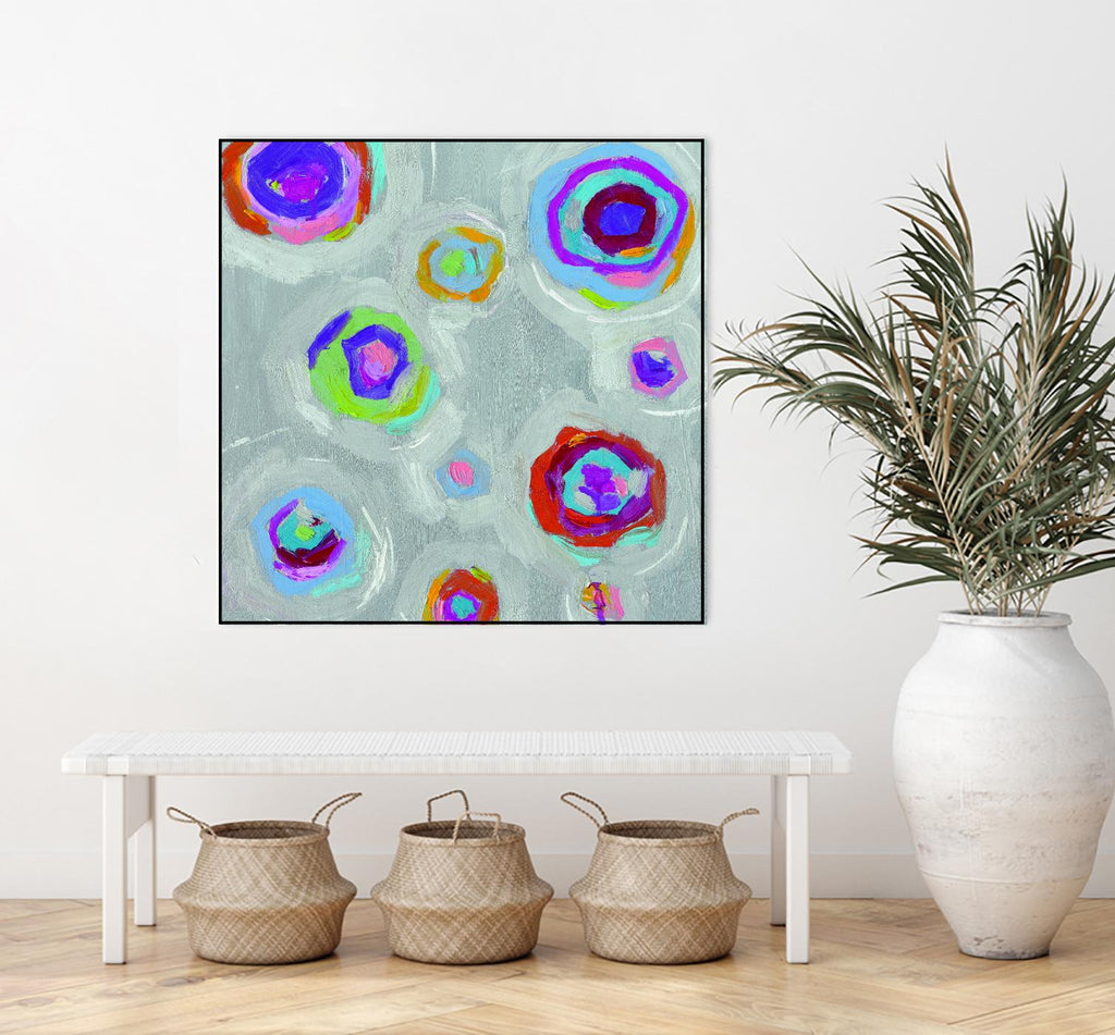 Frolic I Crop by Portfolio on GIANT ART - pink abstract