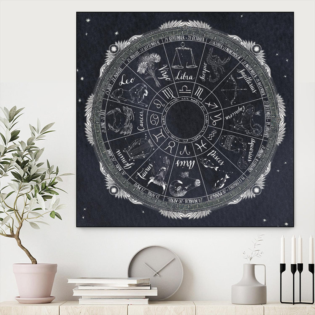 Night Sky Zodiac by Sara Zieve Miller on GIANT ART - grey maps
