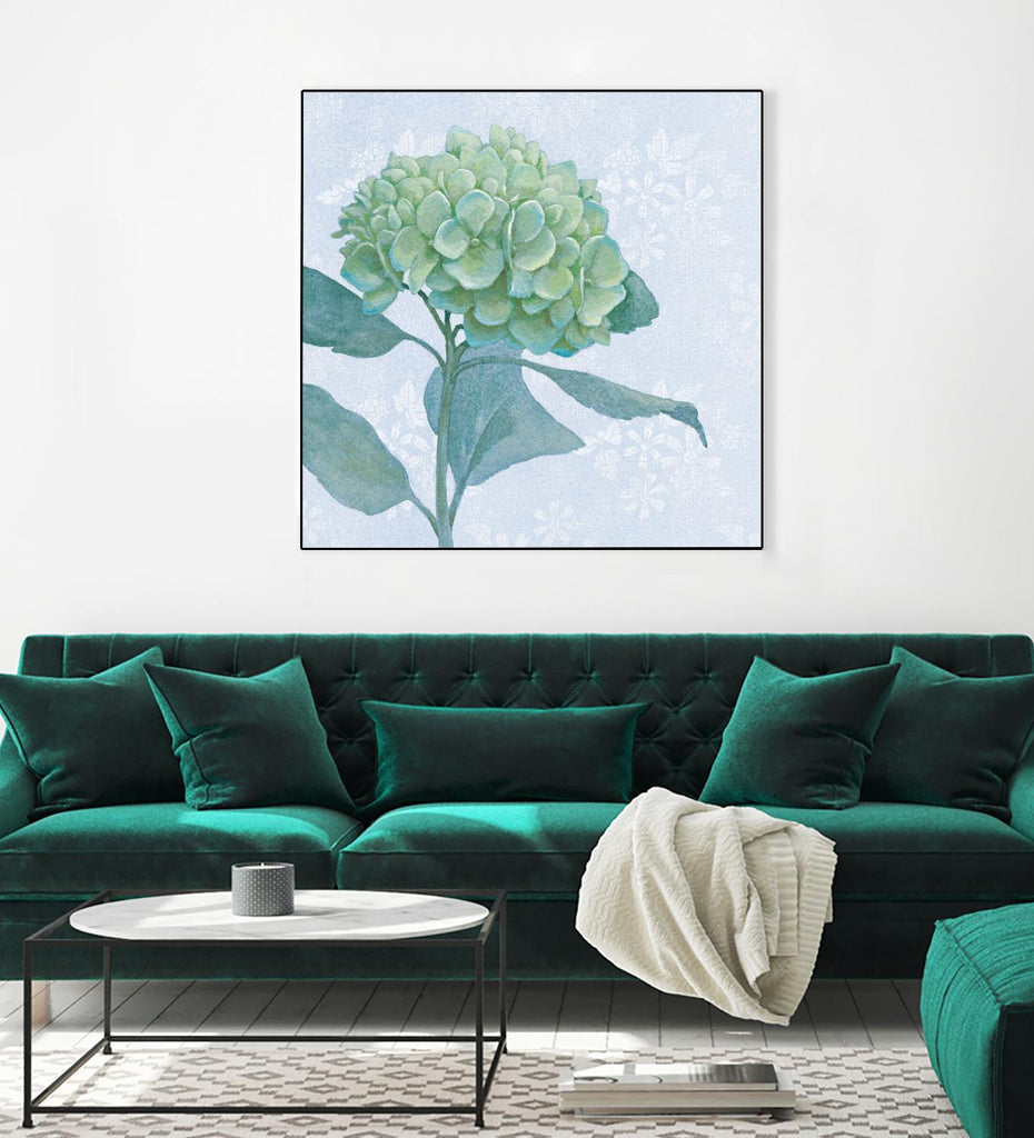Blue Hydrangea I by Beth Grove on GIANT ART - green floral
