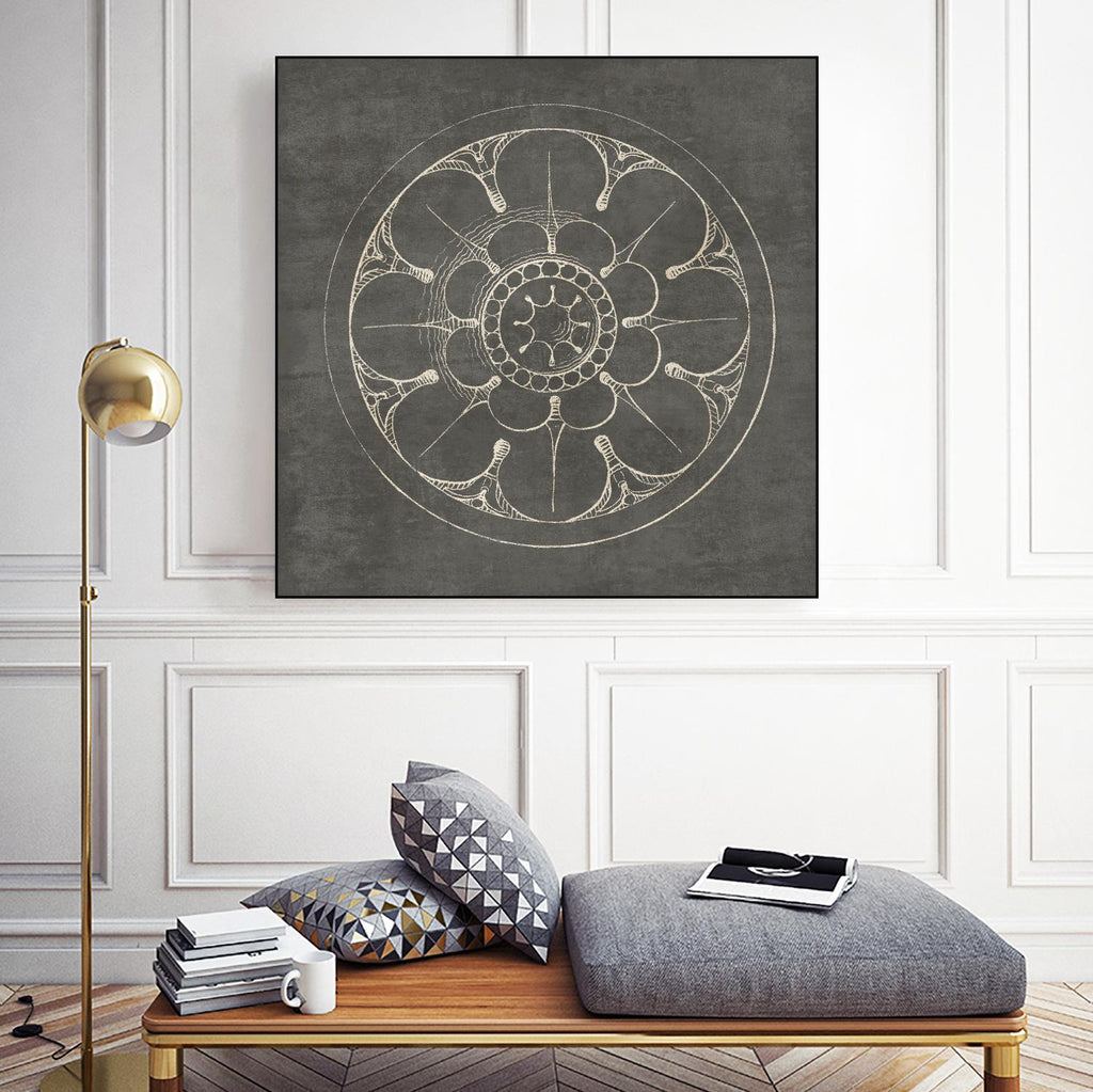 Rosette III Gray by Portfolio on GIANT ART - grey contemporary