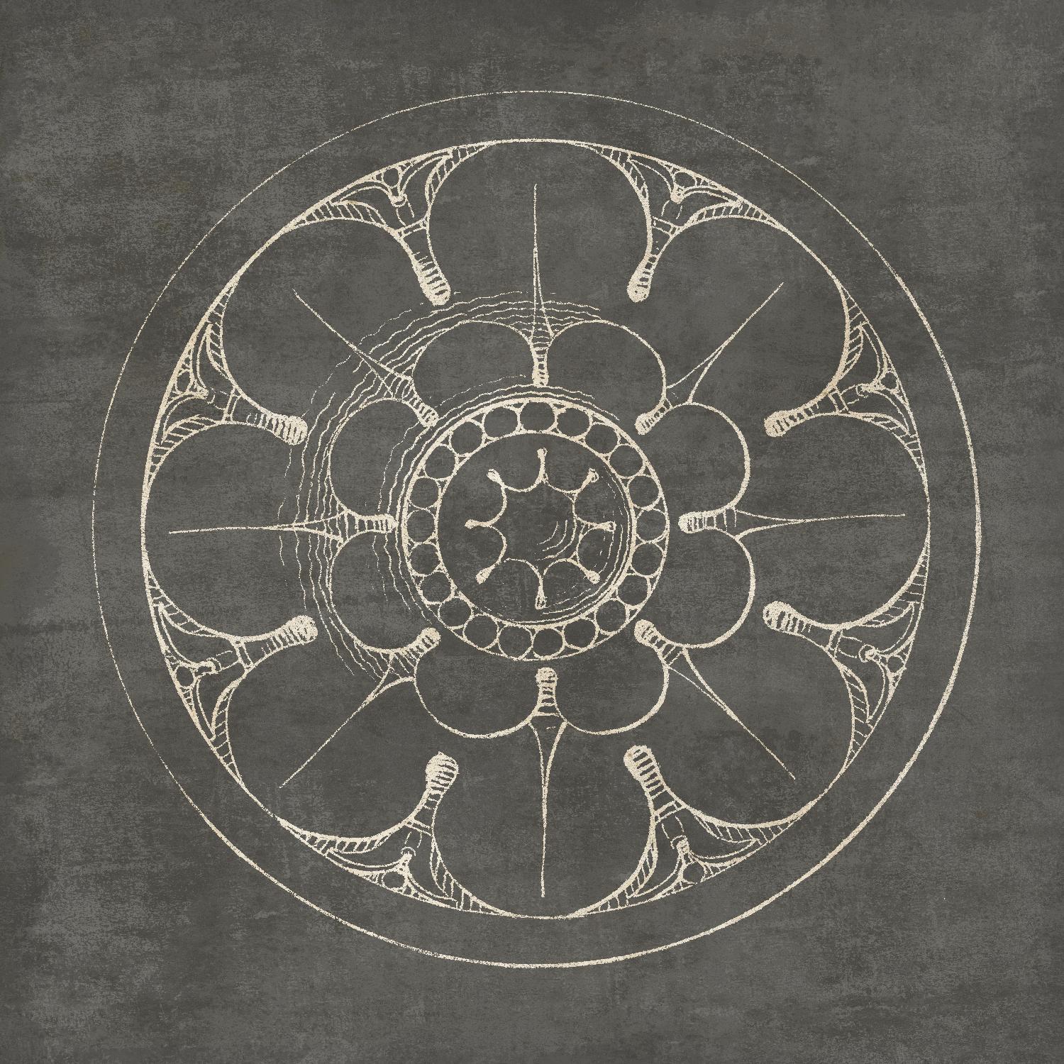 Rosette III Gray by Portfolio on GIANT ART - grey contemporary