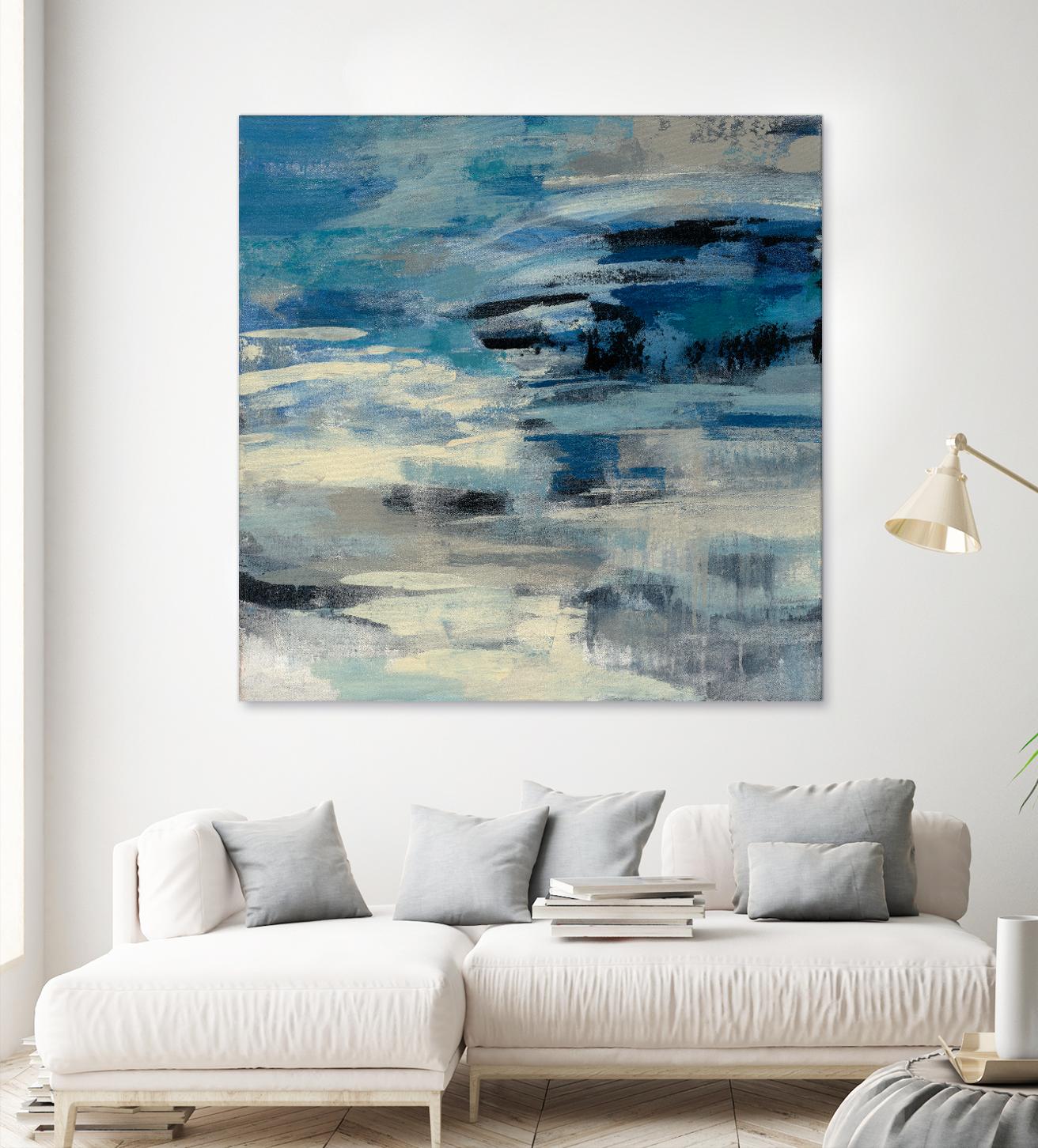 Indigo Wave by Silvia Vassileva on GIANT ART - black abstract