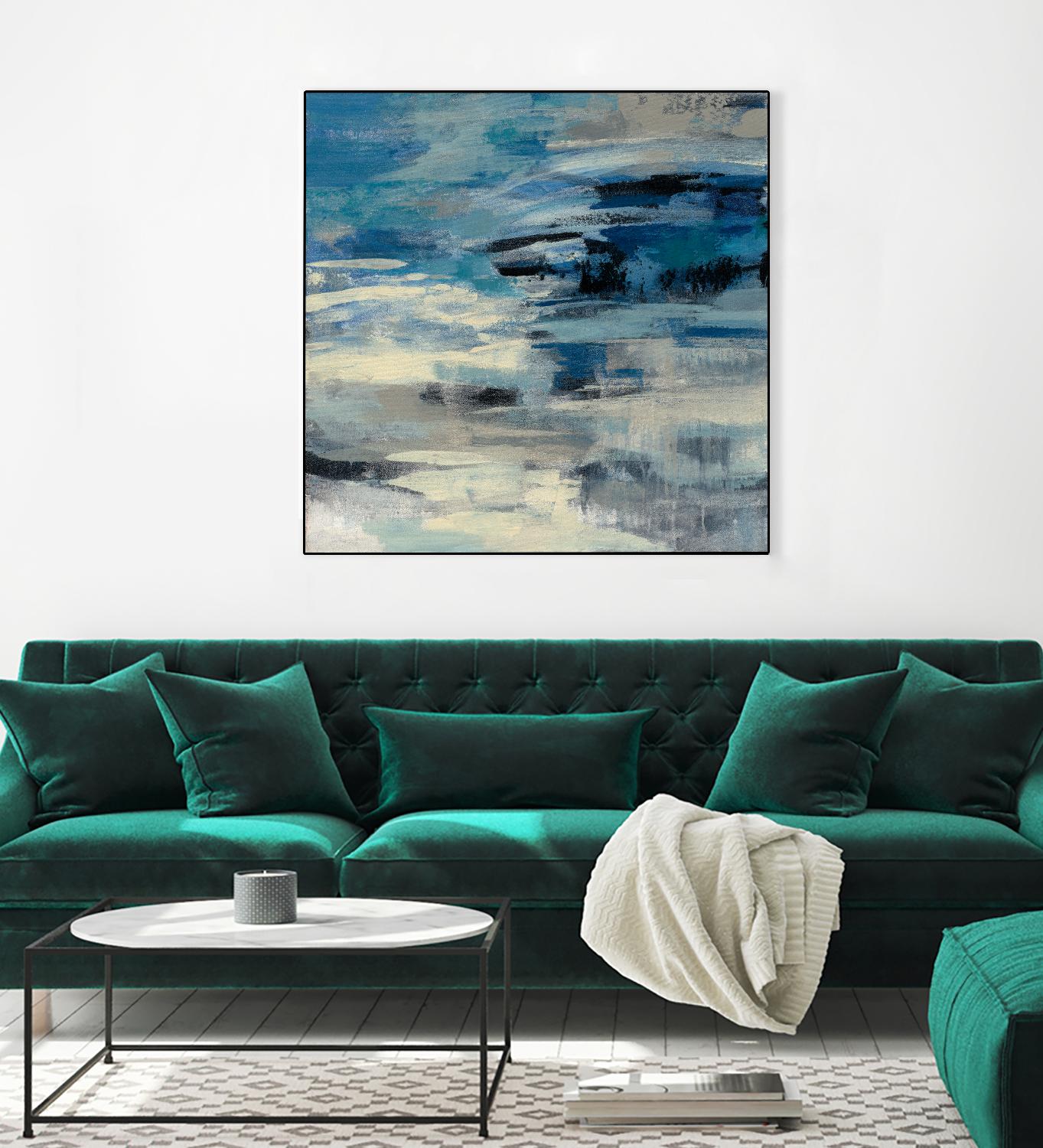 Indigo Wave by Silvia Vassileva on GIANT ART - black abstract