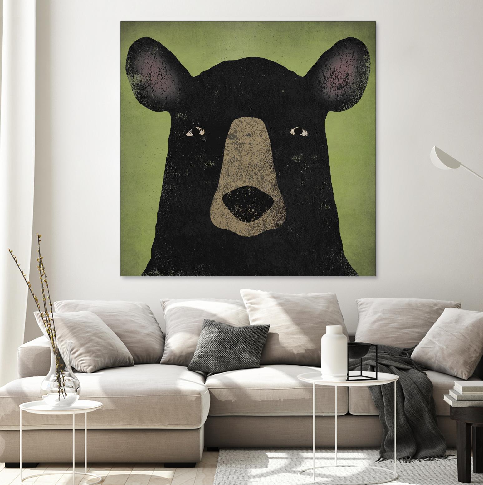 The Black Bear by Ryan Fowler on GIANT ART - green animals