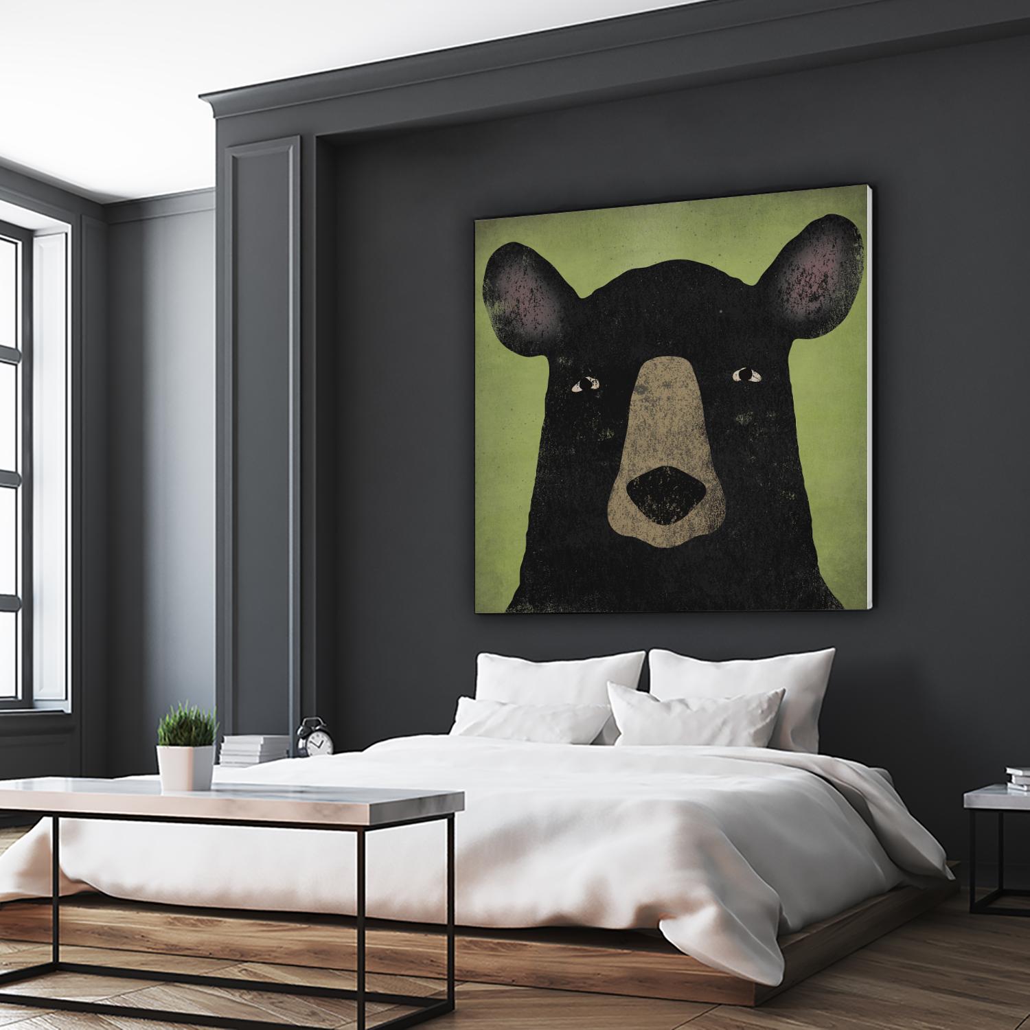 The Black Bear by Ryan Fowler on GIANT ART - green animals