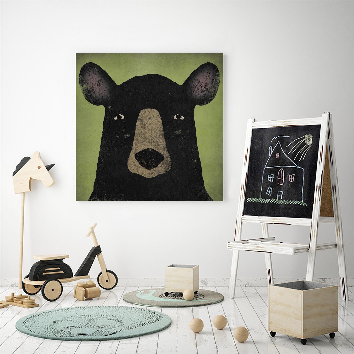 The Black Bear by Ryan Fowler on GIANT ART - green animals