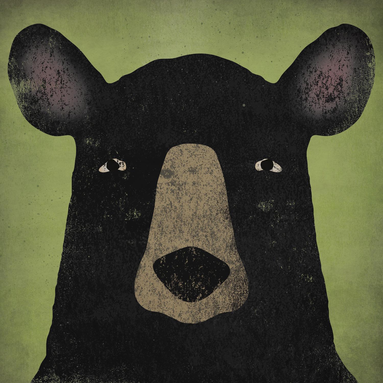 L'ours noir par Ryan Fowler sur GIANT ART - animaux verts