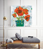 POP Original by Kellie Day on GIANT ART - turquoise floral