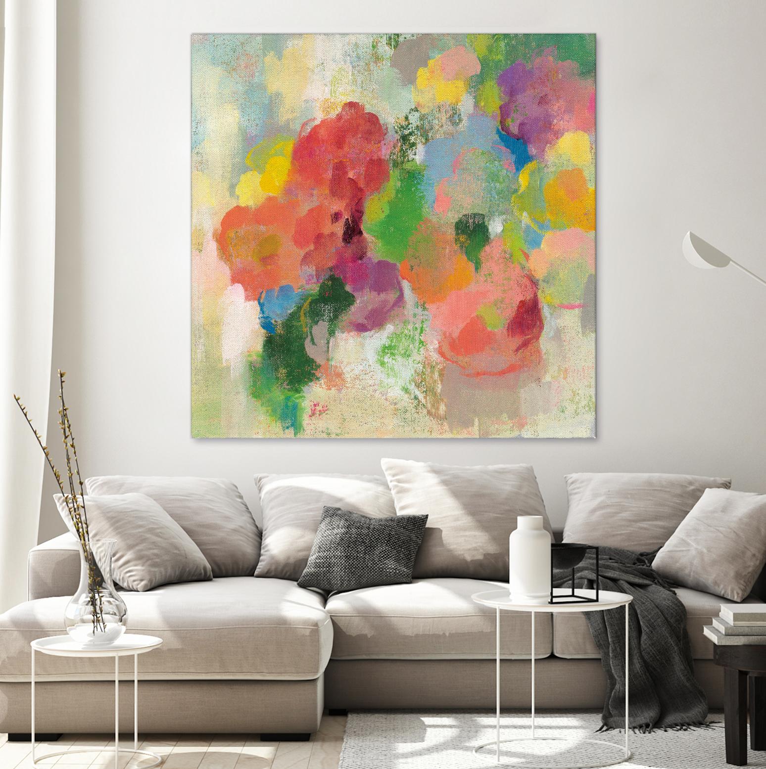 Colorful Garden III by Silvia Vassileva on GIANT ART - green floral