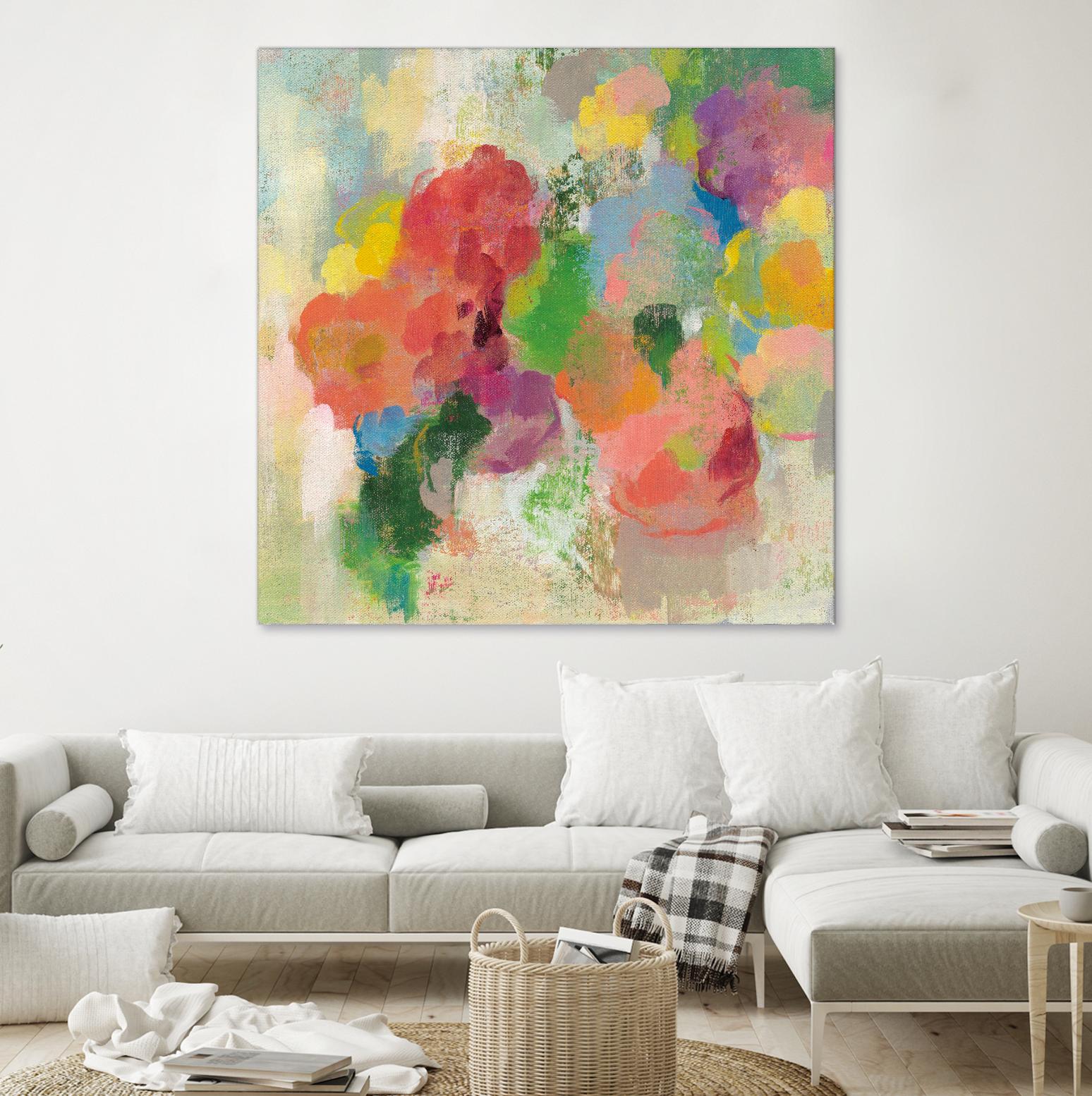 Colorful Garden III by Silvia Vassileva on GIANT ART - green floral